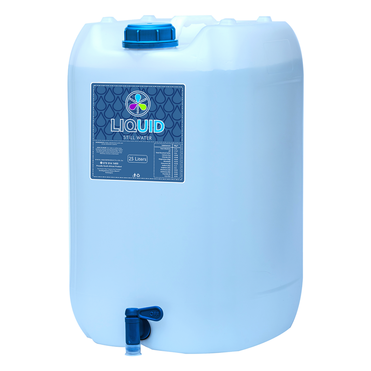 25 liters Still water (Reusable Bottle with Tap)