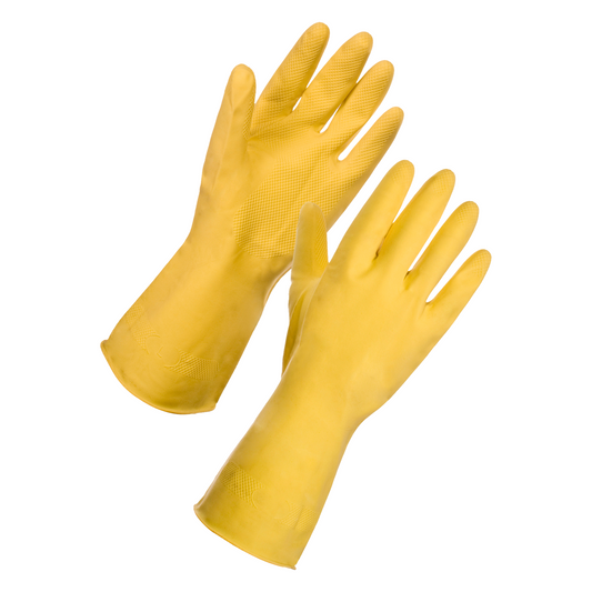 Yellow Rubber Cleaning Gloves